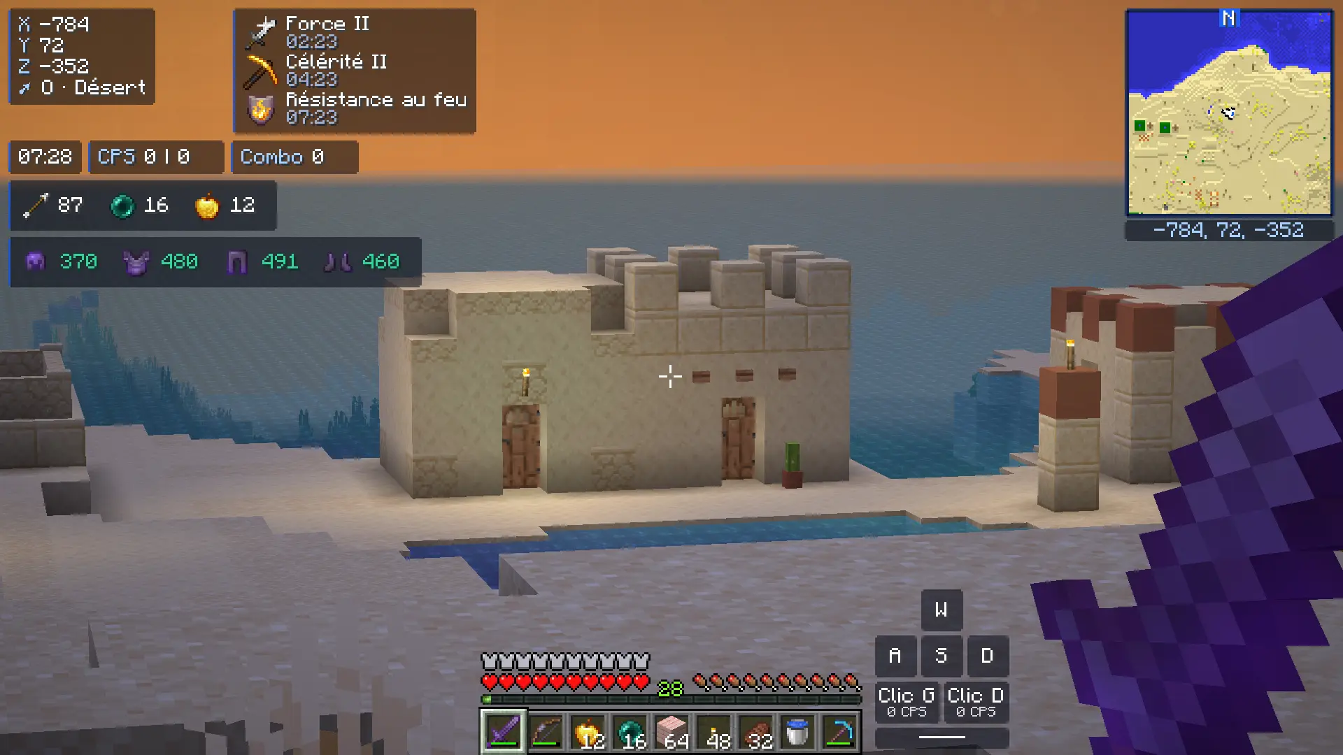 The same view with zoom: a village house in close-up